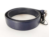 Versace La Medusa Navy Blue Leather Belt Size 90/36 Sd0526rzdu