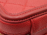 Chanel Filigree Vanity Case In Red Quilted Caviar Leather Fw0125owxzdu