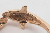 14k Yellow Gold Dolphin Ring 2.9 Grams Size 6.25 Eb0426lcrsa