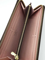 Louis Vuitton Clemence Wallet In Monogram Coated Canvas & Rose Ballerine Leather Fw0726lrzdu