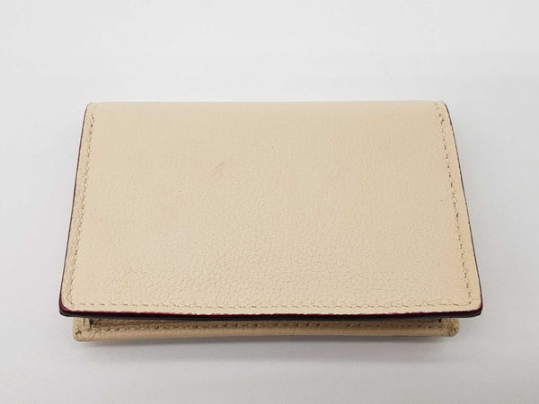 Jimmy Choo Beige Leather Small Card Holder Snap Pouch Do0925wxde