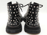 Alexander Mcqueen Black Studded Ankle Boots Size Eu 40 Do0425pxzde