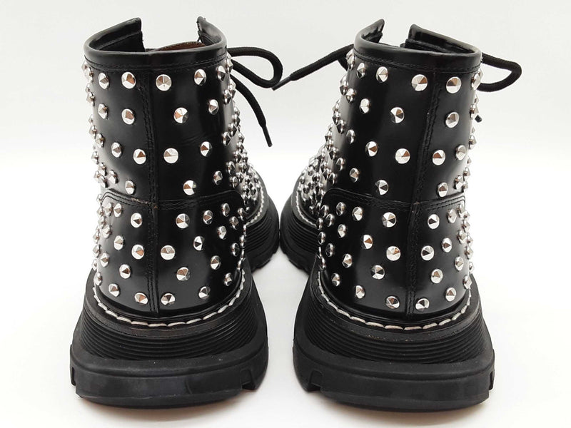 Alexander Mcqueen Black Studded Ankle Boots Size Eu 40 Do0425pxzde