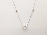1.20 Cttw Lab Grown Diamonds 14k White Gold 2.1g Necklace 18 In Do1225rrxde