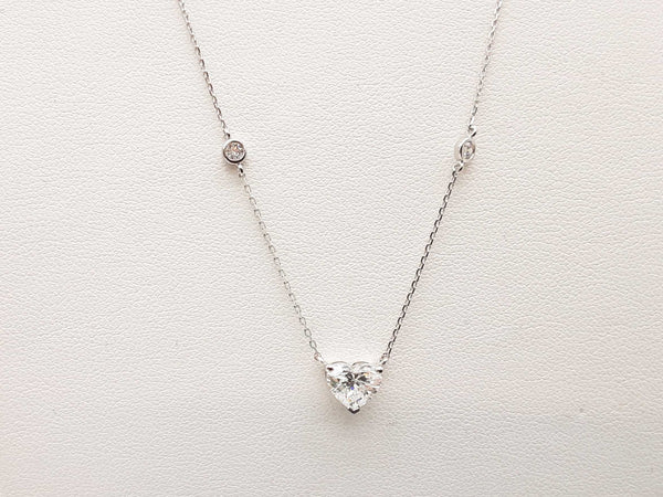 1.20 Cttw Lab Grown Diamonds 14k White Gold 2.1g Necklace 18 In Do1225rrxde