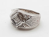 0.10 Cttw Natural Diamonds 10k White Gold 8.0g Ring 9.5 Do0626wprde