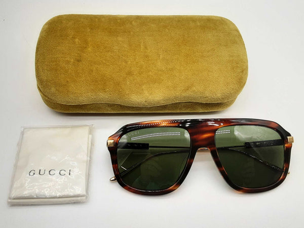 Gucci Gg1309s Navigator Aviator Havana Sunglasses Do0824lxzde