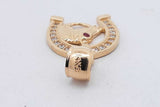 14k Yellow Gold Diamond Horseshoe Pendant 4.6 Grams Eb0726orxsa