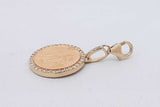 2023 Liberty 5 Dollar 1/10 Oz Fine Gold Coin Pendant With Diamond Bezel 6.2 Grams Eb0626irxsa
