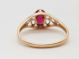 Pink Garnet 14k Yellow Gold 1.6g Ring Size 6.5 Do0426lxzde