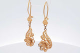 22k Yellow Gold Filigree Earrings 6 Grams Eb1125rxzsa
