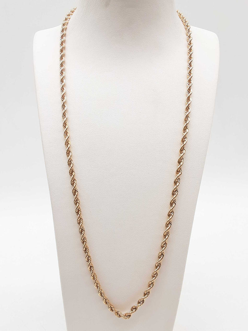 14k Yellow Gold 35.6g Rope Chain 24 In Do1224lixzde