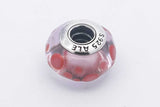 Pandora Pink Murano Glass Charm 925 Sterling Silver 3.6 Grams Eb0425isa