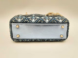 Christian Dior Mini Lady Dior Celestial Blue Lambskin & Beaded Bag Fw1224prxzdu