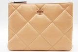 Tory Burch Kira Pave Logo Diamond Quilted Leather Pouch Eb1026oxde