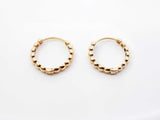 18k Yellow Gold Bubble Hoop Earrings 2.3 Grams Fw0726lirdu