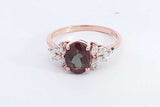 14k Rose Gold Gemstone & Cubic Zirconia Ring 2.6 Grams Size 6 Eb0125exsa