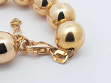 18k Yellow Gold Bead Bracelet 10.9 Grams 7 Inch Eb0226rxzsa