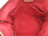 Louis Vuitton Pallas Mm Brown Monogram Cerise Red Handbag Sd0825pzxsa