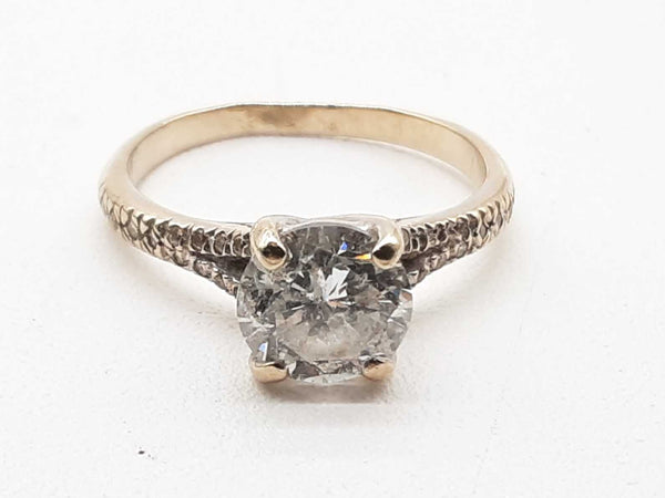 14k White Gold Round Diamond Solitaire Ring Size 6.75 Dolsxzde 144020010032