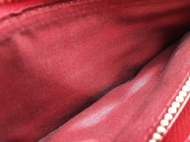 Salvatore Ferragamo Gancini Red Leather Continental Wallet Do0925lrxde