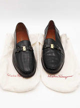 Salvatore Ferragamo Black Leather Loafers Size 10 Eb0926rxsa
