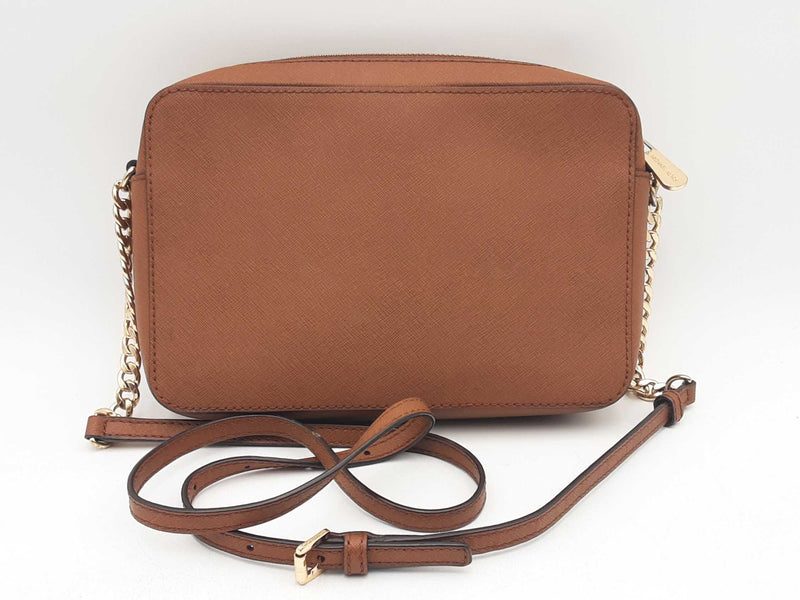 Michael Kors Jet Set Crossbody Brown Saffiano Leather Sd1224lrsa