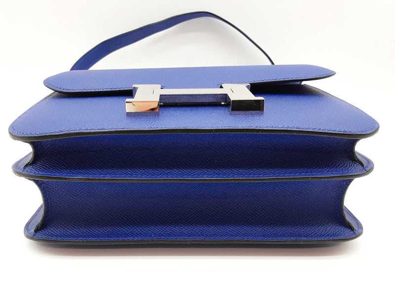 Hermes Constance 24 Bleu Electrique Blue Epsom Palladium Shoulder Bag Do0312lxzxzde