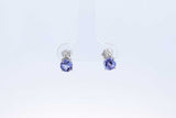 14k White Gold Purple Stone Stud Earrings 1.2 Grams Eb0624rxdu