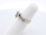 1.58 Cttw Diamond & 14k White Gold Bridal Set 6.4 Grams Size 5.5 Fw1224loxzdu