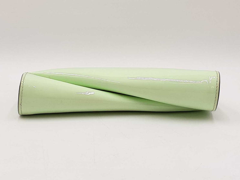 Christian Louboutin Loubitwist Patent Leather Clutch In Studio Green Fw0725lxzdu