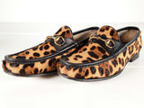 Gucci 1953 Horsebit Loafers Leopard Print Calf Hair Size 8 Sd0926crde