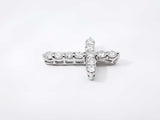 1.65 Cttw Diamond & 14k White Gold Cross Pendant 2.8 Grams Fw0426rrzdu