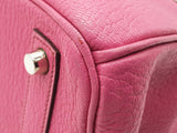 Hermes Birkin Hac 32 Rose Shocking Chevre Mysore Palladium Handbag Do1125cxzxde