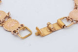 18k Yellow Gold Coin Style Link Bracelet 7.2 Grams 7 Inch Eb0426rrxsa