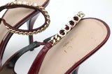 Gucci Signoria Burgundy Patent Leather Slingback Pumps Size 40 Eb0926oxzsa