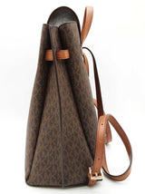 Michael Kors Emilia Brown Signature Coated Canvas Leather Backpack Do0325rxde