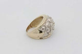 0.13cttw Diamond Quilted Lattice Ring In 14k Gold 10.1 Grams Size 8 Eb0926irxsa