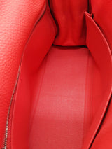 Hermes Kelly 28 Rose Texas Red Clemence Palladium Handbag Do0226lloxzde