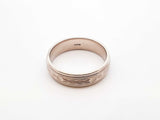 14k White Gold Etched Satin Finish Wedding Band 7.2 Grams Size 11 Fw0825oprdu