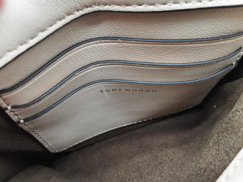Tory Burch Kira Squared Creme White Quilted Leather Crossbody Bag Do0725crde