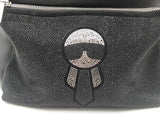 Fendi Karlito Karl Lagerfeld Black Leather Backpack Sd1024orzsa