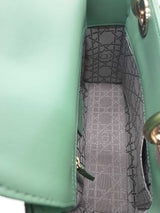 Christian Dior Lady Dior Mint Green Cannage Top Handle Bag Eb1225lrxzde