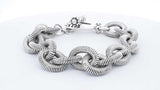 King Baby Sterling Silver Spiral Oval Link Bracelet 95.6 Gram 9 Inch Fw0425lrxdu