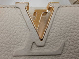 Louis Vuitton Flower Chain Capucines In White Taurillon Leather Fw0325lrzxdu