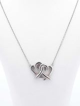 Tiffany & Co. Paloma Picasso Loving Hearts Silver Necklace 18 Inch Fw0725rzdu
