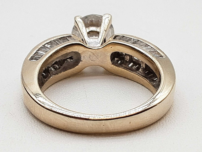 Approx 7.4 Ctw Diamonds 14k White Gold 6.6g Ring Size 6.25 Do0125wxzxde