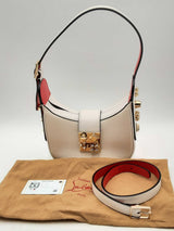 Christian Louboutin Carasky White Leather Shoulder Bag Eb1224rxzsa