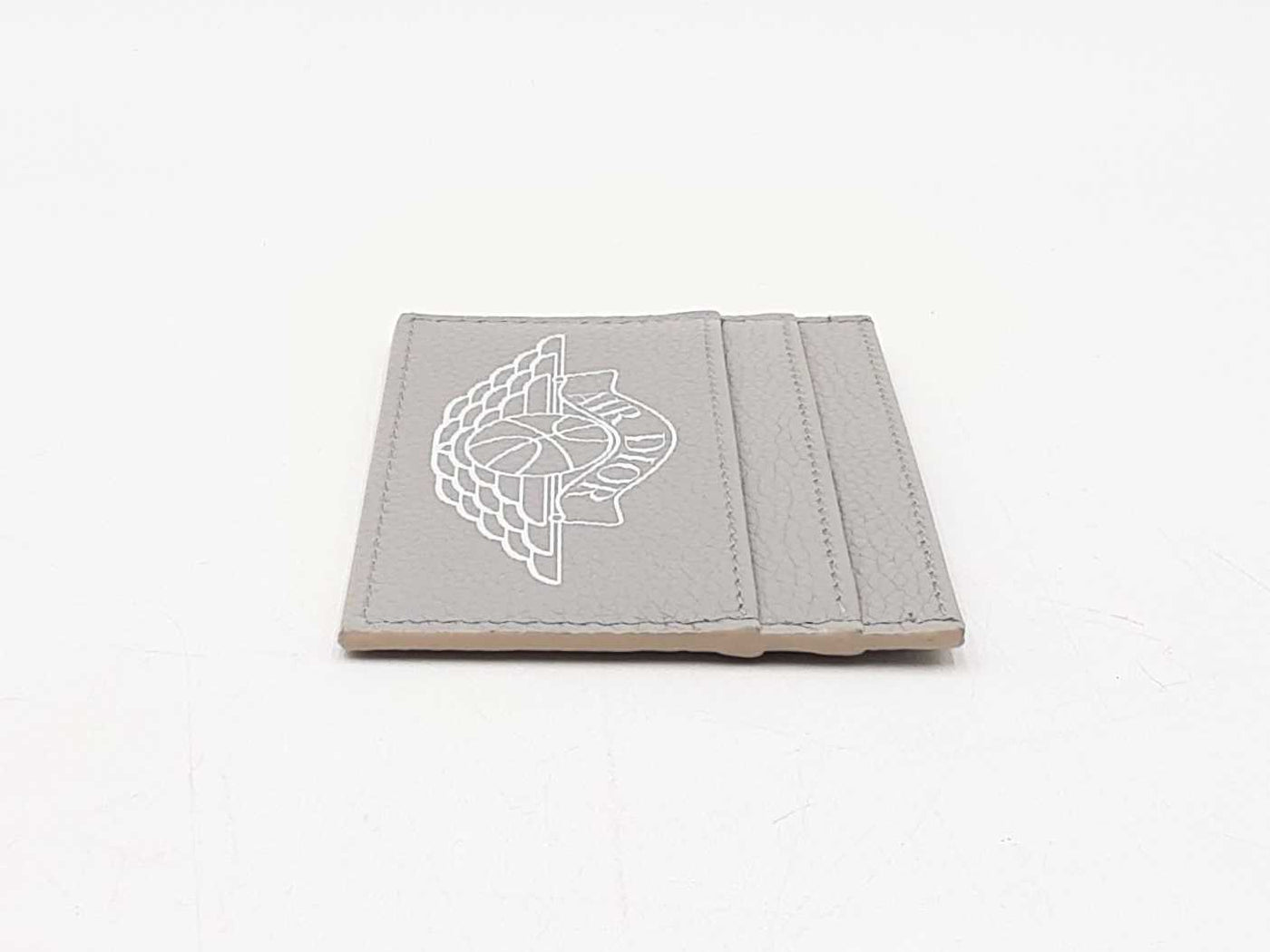 Christian Dior X Air Jordan Gray Pebbled Leather Card Holder