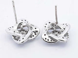 Diamond Stud Earrings In 10k White Gold 2.8 Grams Eb0724rxsa